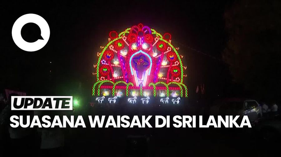 Video Gemerlap Cahaya di Perayaan Waisak Sri Lanka