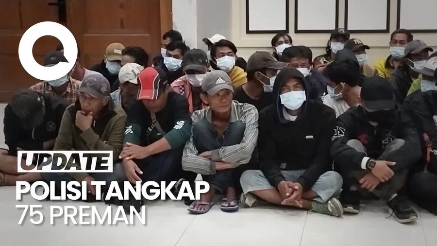 Video: 75 Preman yang Kerap Palak Pedagang di Bandung Ditangkap