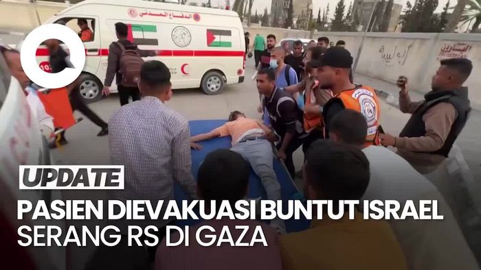 Video: Kepanikan Saat Evakuasi Pasien Setelah Israel Gempur RS di Gaza