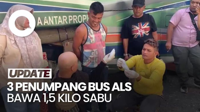 Video: Detik-detik 3 Penumpang Bus ALS Bawa Sabu Diamankan BNNP Sumbar