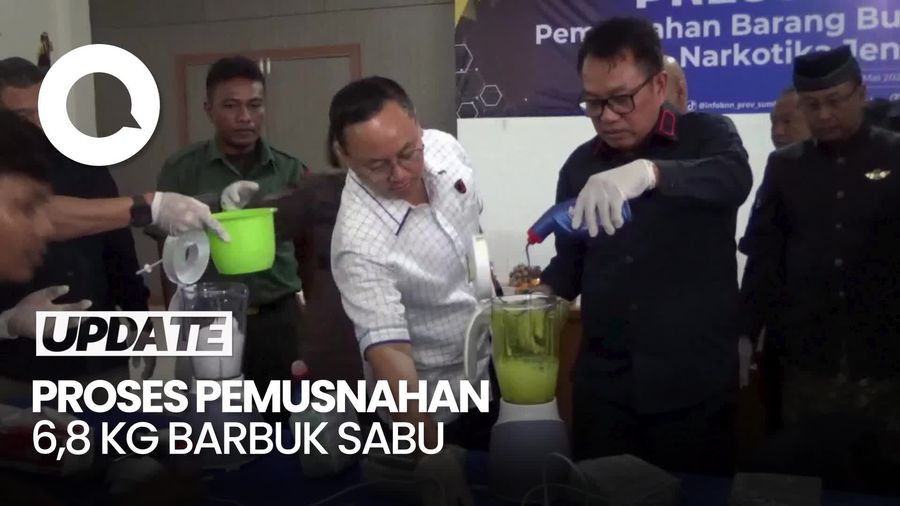 Video: BNN Sumbar Musnahkan 6,8 Kg Sabu, Diamankan dari 1 Keluarga