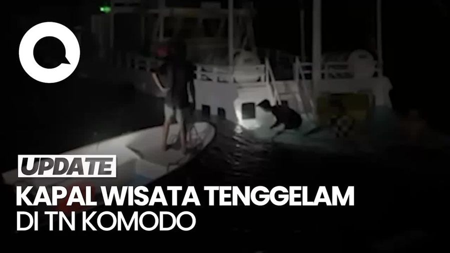 Video: Penampakan Kapal Wisata Tenggelam di TN Komodo Setelah Tabrak Karang