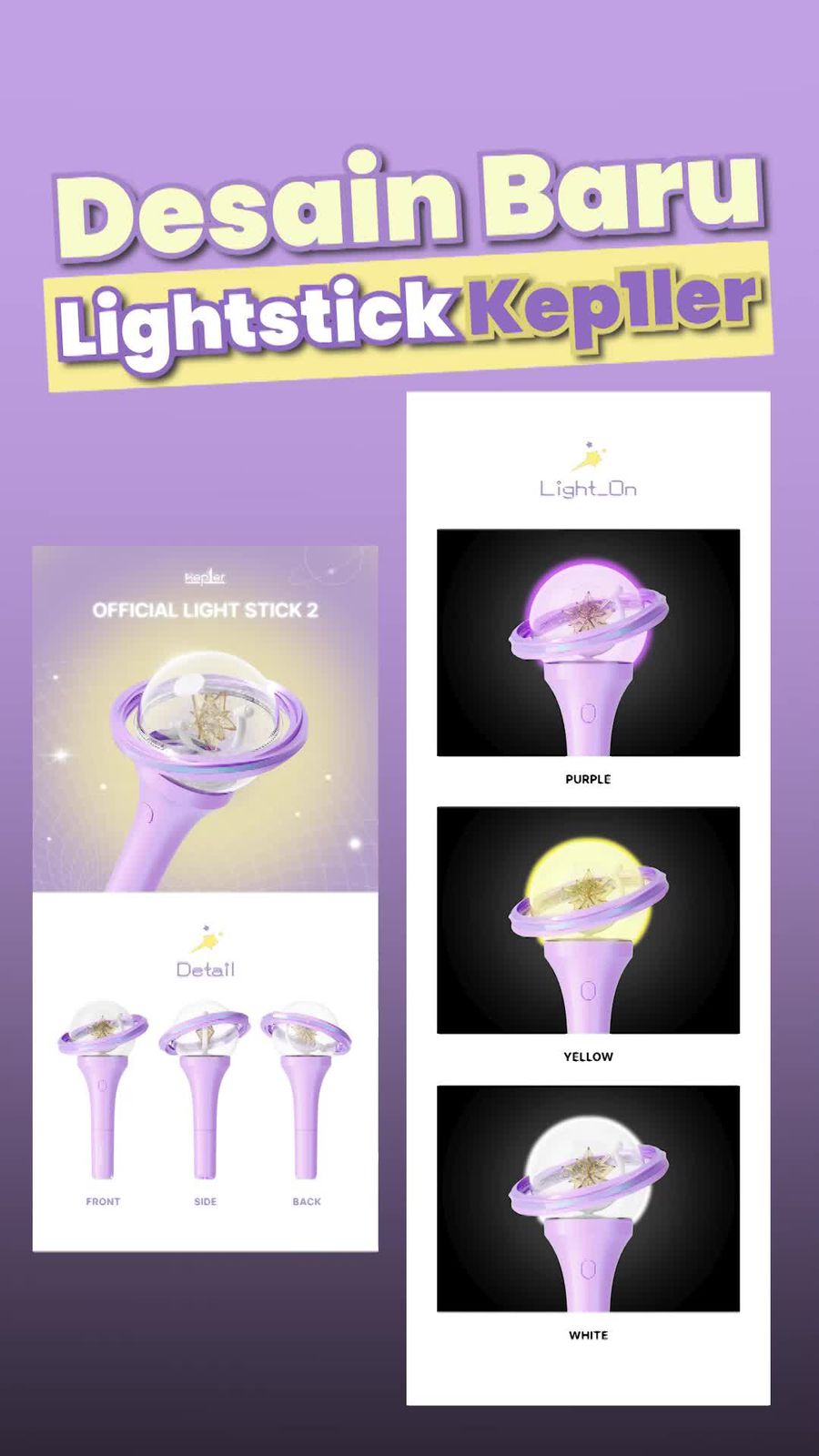 Video Tampilan Lightstick Official Kep1er Versi Kedua