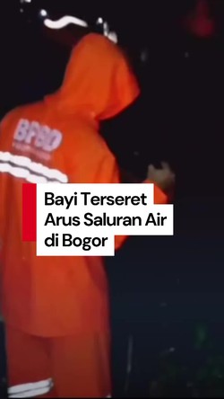 Video: Bayi di Bogor Hanyut Terseret Arus Saluran Air Saat Mandi Hujan