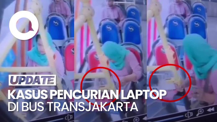 Video: Rekaman CCTV Ibu-ibu Curi Laptop yang Ketinggalan di Bus Transjakarta