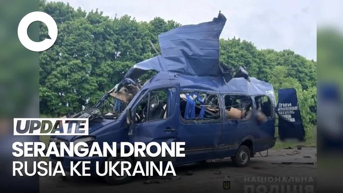 Video: Drone Rusia Hantam Kendaraan Sipil di Ukraina, 9 Orang Tewas
