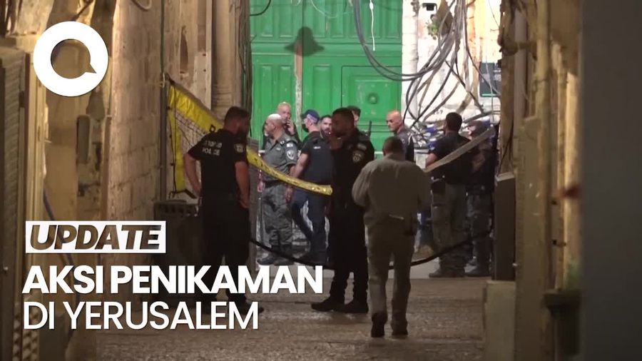 Video: Polisi Israel Ditikam di Yerusalem, Pelaku Ditembak Mati