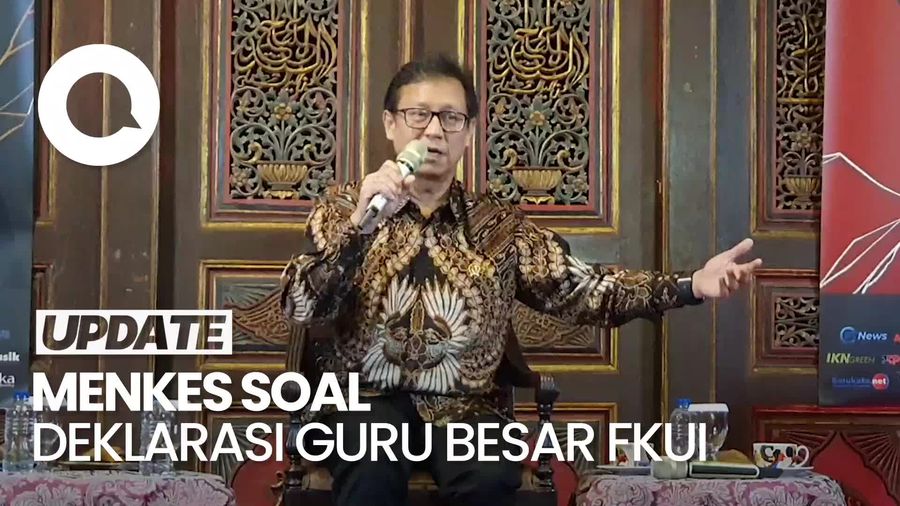 Video Tanggapan Menkes Budi Terkait Deklarasi Guru Besar FKUI