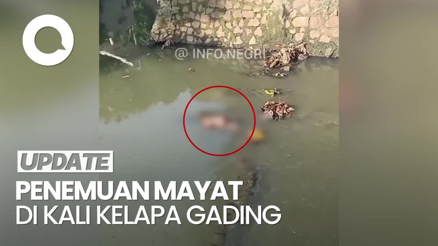 Video: Mayat Pria Mengambang di Kali Kelapa Gading, Sempat Dikira Boneka