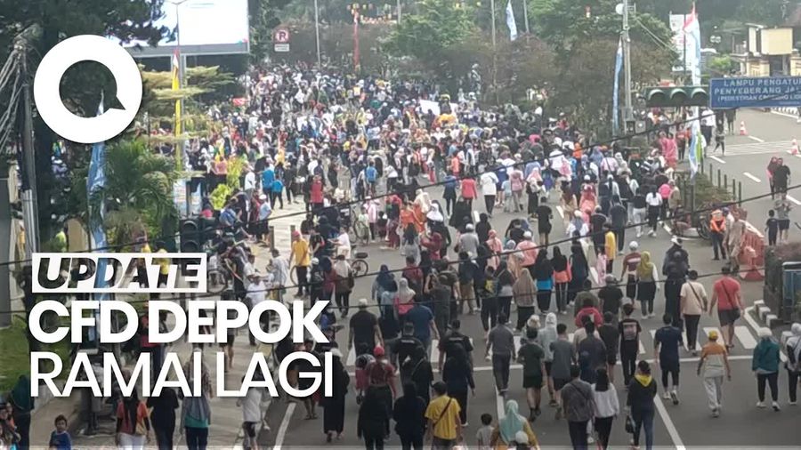 Video: CFD Depok Ramai, Jalan Margonda Raya Ditutup di Kedua Arah