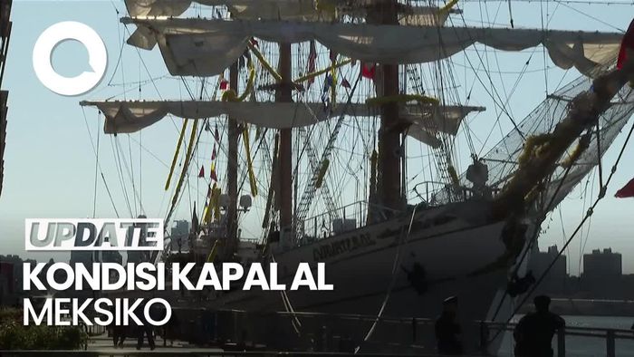 Video: Kondisi Terkini Kapal AL Meksiko Usai Tabrak Jembatan Brooklyn