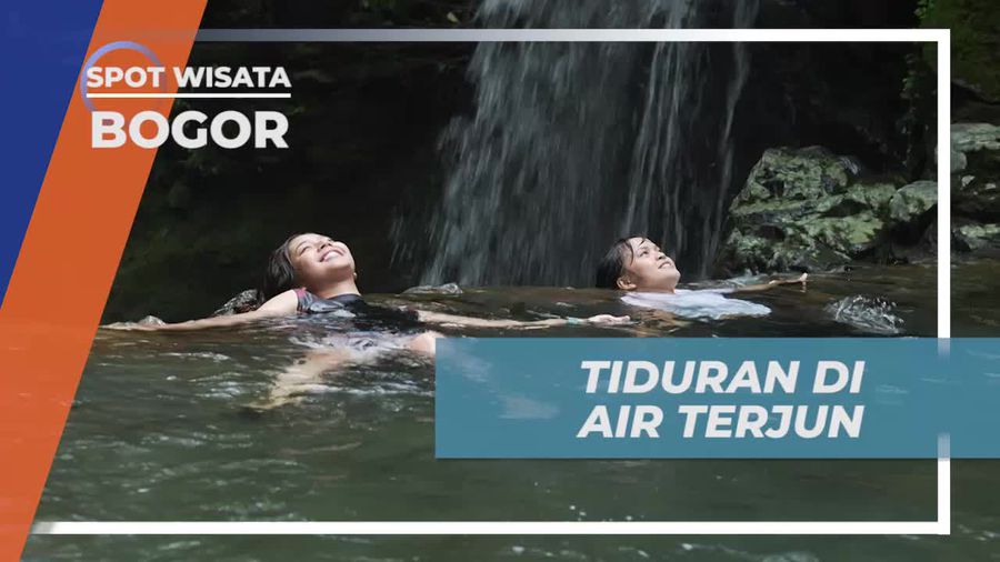 Bersantai Sambil Berenang di Air Terjun Curug Balong Endah, Bogor