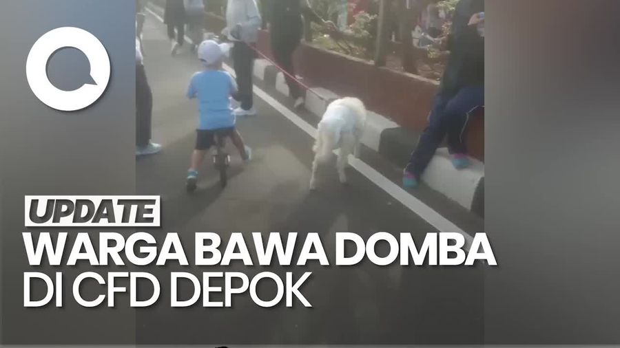 Video Yang Menarik di CFD Depok: Warga Bawa Domba-Challenge Sundul Bola