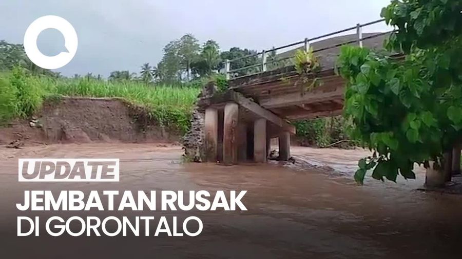 Video: Miris, Jembatan Antardesa di Gorontalo Setahun Rusak Tanpa Perbaikan