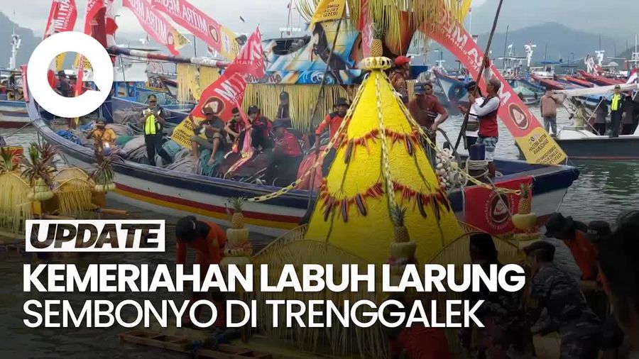 Video: Momen Nelayan Prigi Trenggalek Gelar Labuh Larung Sembonyo
