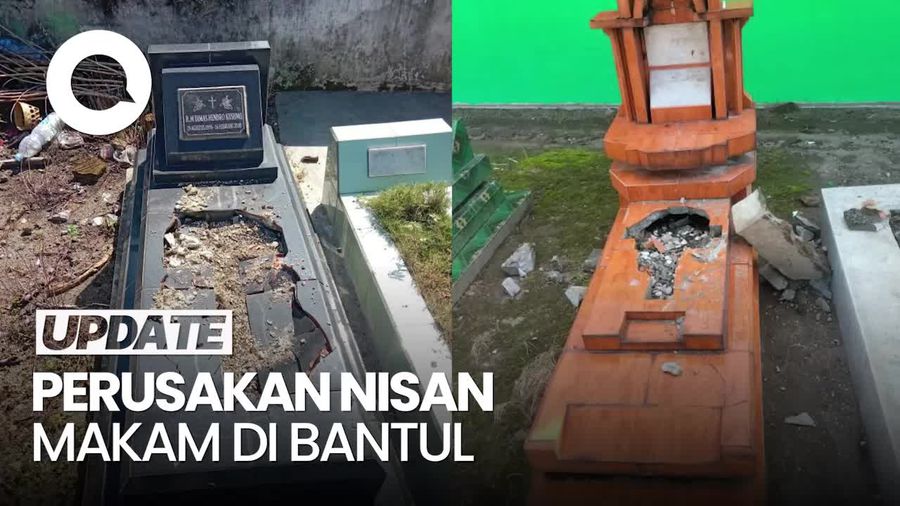 Video: Heboh 10 Nisan Makam di Bantul Dirusak OTK