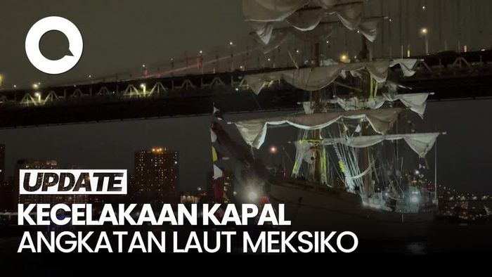 Video: Sederet Fakta Kecelakaan Kapal AL Meksiko di AS Berujung 2 Tewas