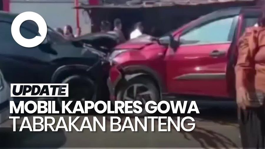 Video: Mobil Kapolres Gowa Ditabrak saat Hendak Menggerebek Tambang Ilegal