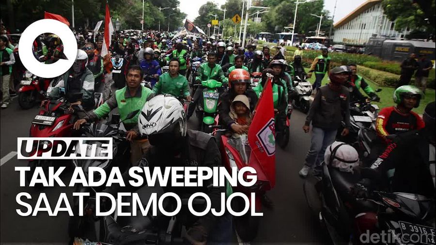 Video: Massa Demo Pastikan Tak Sweeping Ojol Lain yang Masih Beroperasi