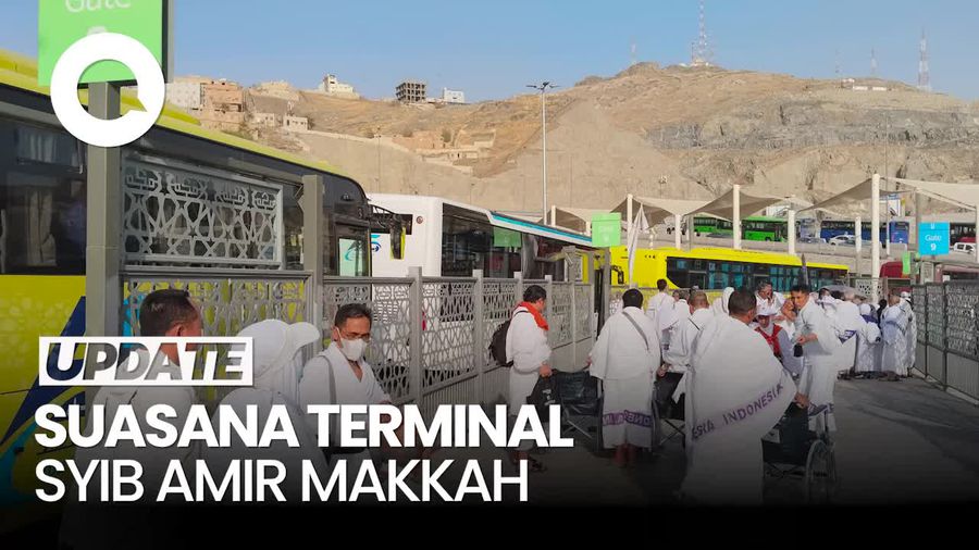 Video: Terminal Syib Amir Makkah Dipadati Jemaah di Malam Hari