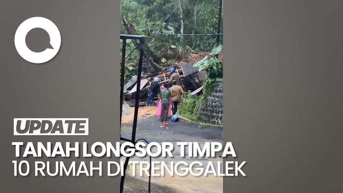 Video: Tanah Longsor Timpa 10 Rumah di Trenggalek, 6 Orang Hilang