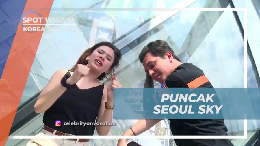 Melihat Pemandangan dari Puncak Seoul Sky, Korea Selatan