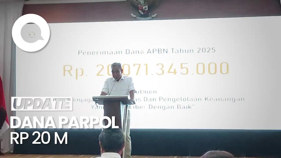 Video Gerindra Terima Bantuan Dana Parpol Rp 20 M dari Kemendagri