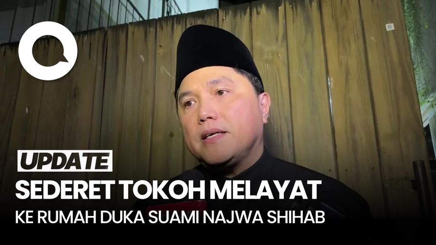 Video: Erick Thohir Hingga Sandiaga Uno Melayat ke Rumah Duka Suami Najwa Shihab