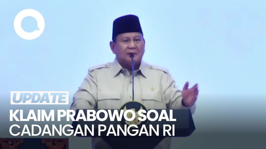 Video Prabowo Klaim Cadangan Pangan di Eranya Terbesar dalam Sejarah RI