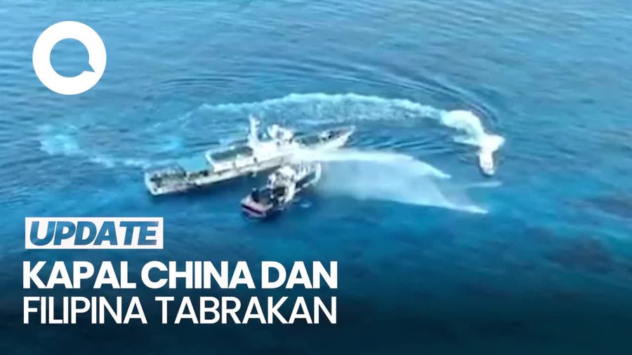 Video Filipina Tuding China Agresif Usai Tabrakan Kapal di Laut China Selatan