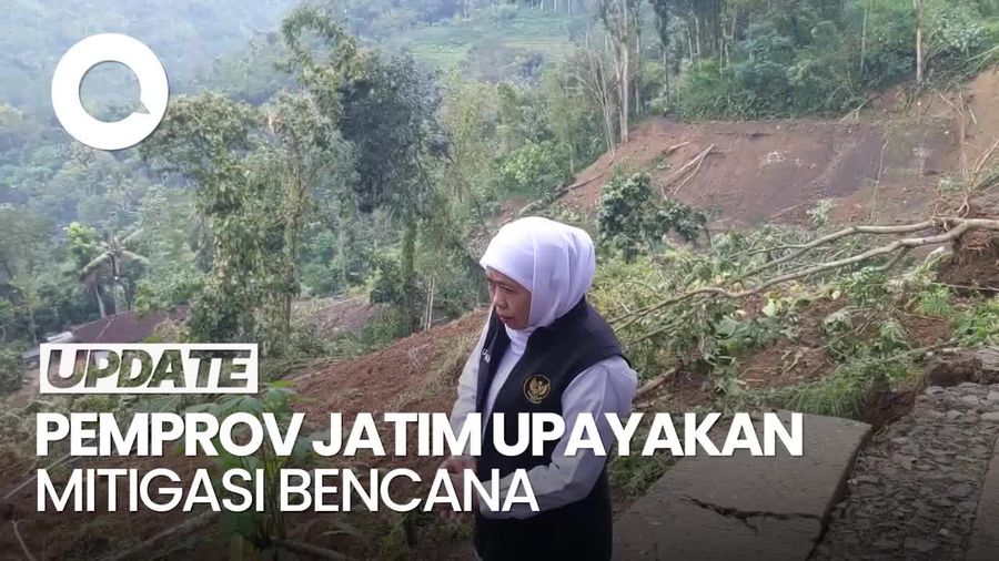 Video: Khofifah Akan Gandeng Tim Ahli untuk Cek Lokasi Longsor Trenggalek