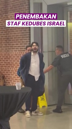 Video: Momen Pelaku Penembakan Staf Kedubes Israel Teriak Free Palestine