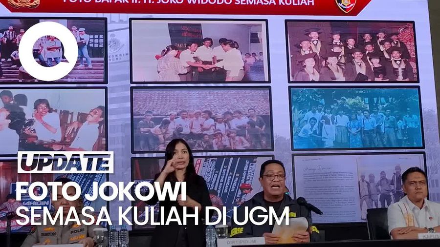 Video: Bareskrim Tampilkan Foto-foto Semasa Jokowi Kuliah di UGM