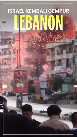 Video: Detik-detik Rudal Israel Hantam Gedung di Lebanon