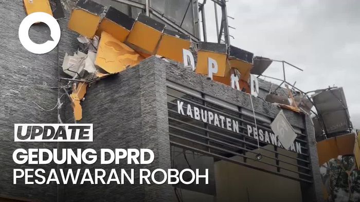 Video: Kondisi Gedung DPRD Pesawaran yang Roboh