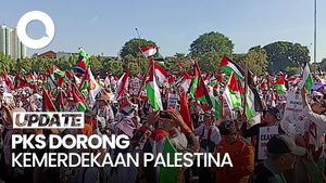 Video: PKS Gelar Aksi Bela Palestina di JIExpo, Dorong Upaya Kemerdekaan
