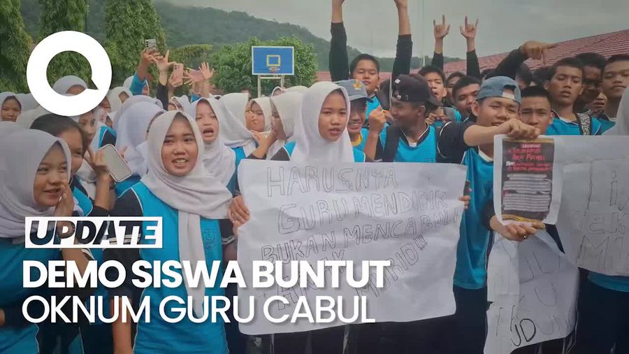 Video: Aksi Protes Siswa di Lubuklinggau Buntut Oknum Guru Cabul