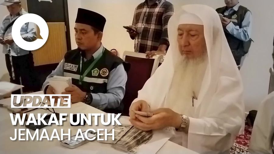 Video Full Senyum, Jemaah Aceh Terima Wakaf 2.000 Riyal dari Baitul Asyi