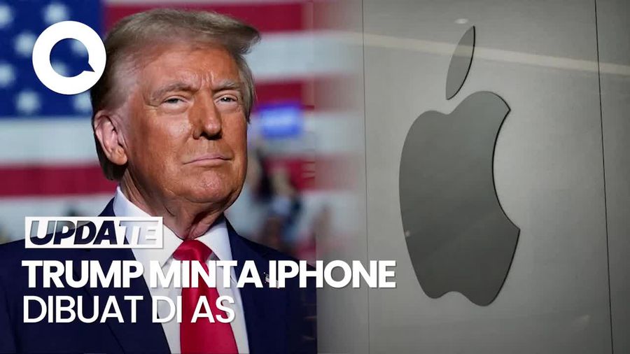 Video: Trump Ancam Apple dengan Tarif 25%, Minta iPhone Dibuat di AS