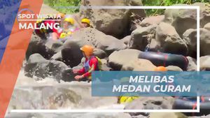 Melibas Medan Curam Saat River Tubing di Malang