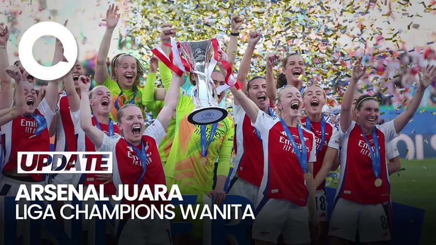 Video: Taklukkan Barcelona, Arsenal Juara Liga Champions Wanita