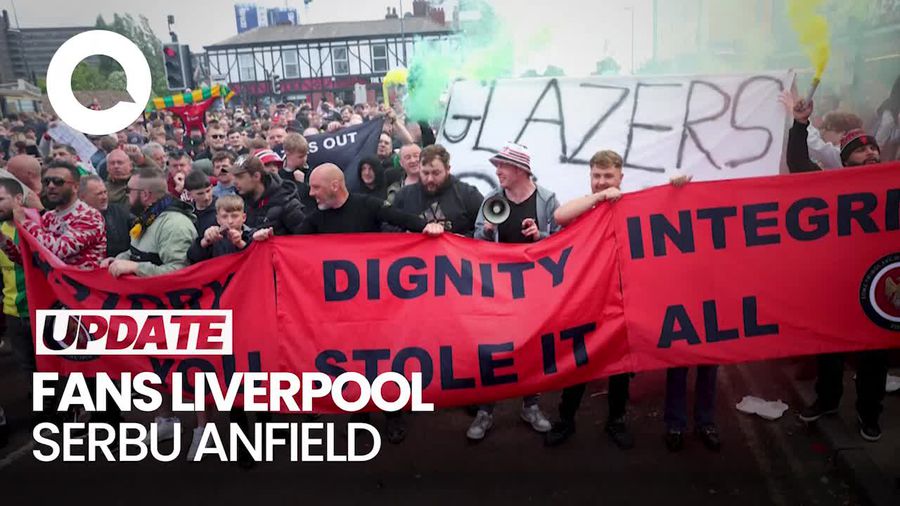 Video: MU Terpuruk, Fans Demo Tuntut Keluarga Glazer Out