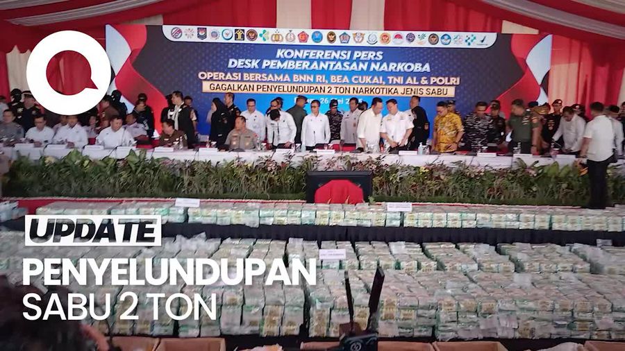 Video: Penyelundupan 2 Ton Sabu Digagalkan di Kepri, 6 Orang Diamankan