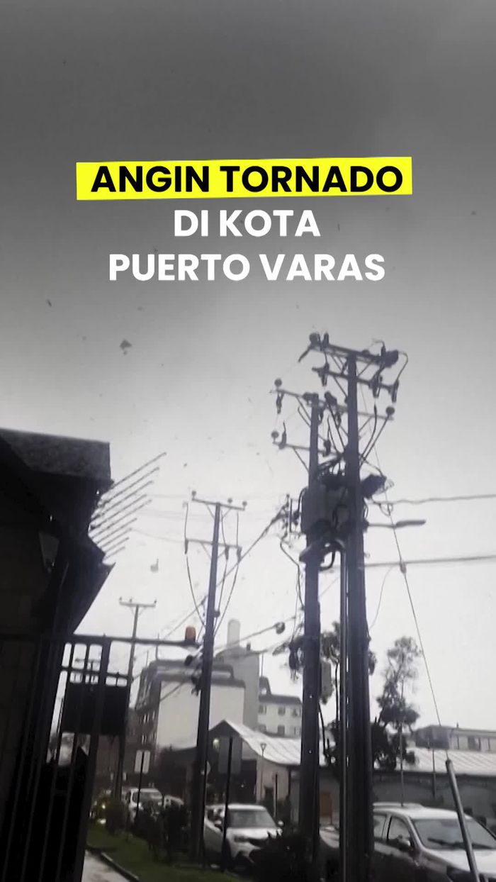 Video: Detik-detik Angin Tornado Menghantam Kota Puerto Varas Chile