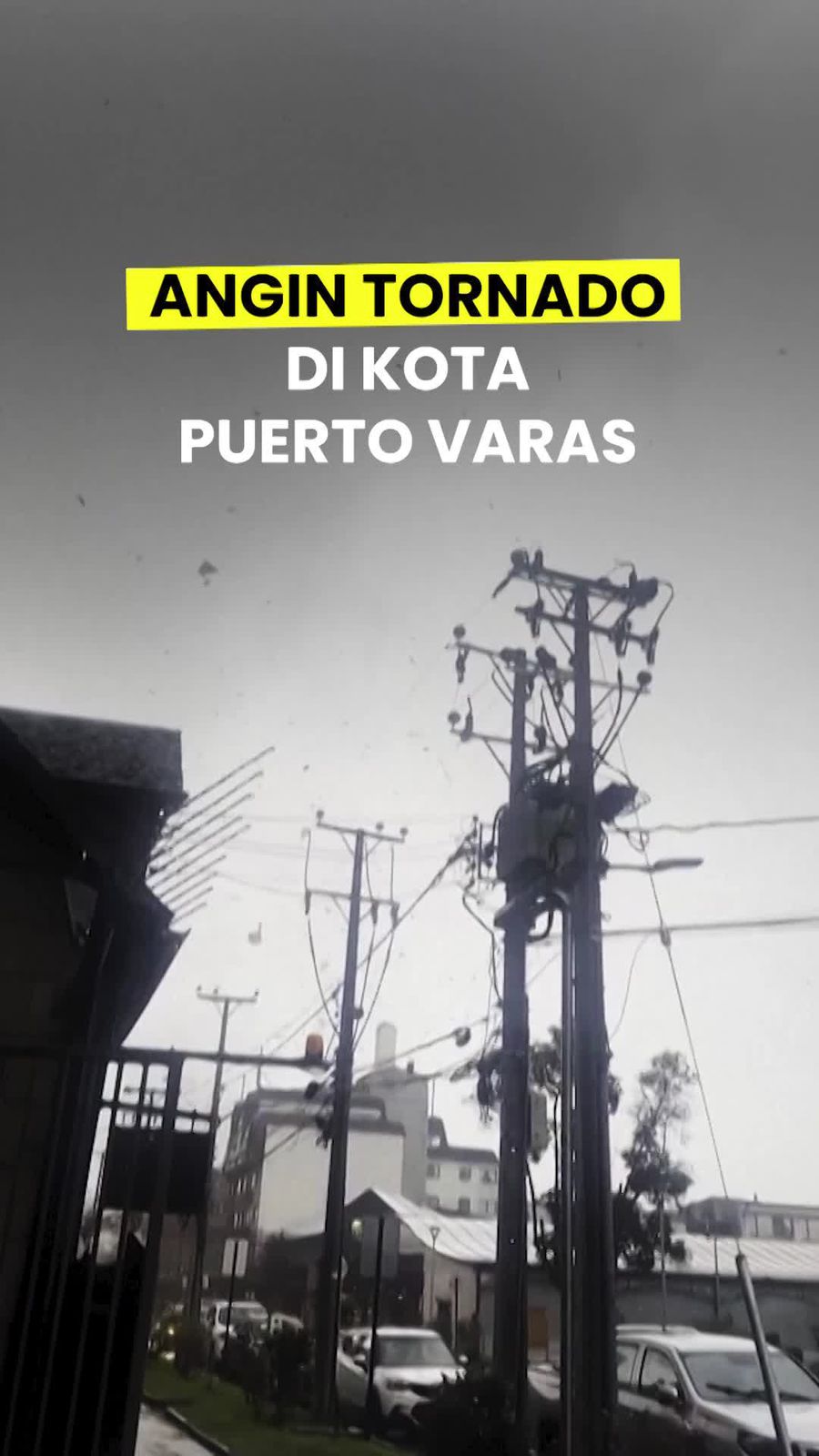 Video: Detik-detik Angin Tornado Menghantam Kota Puerto Varas Chile