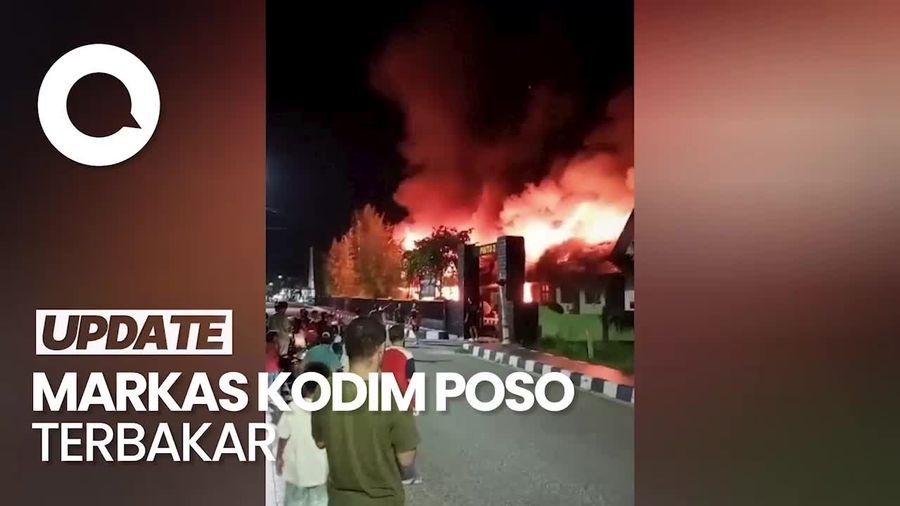 Video: Markas Kodim Poso Kebakaran, Diduga gegara Korsleting Listrik