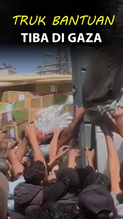Video: Warga Palestina Serbu Truk Bantuan PBB yang Tiba di Gaza