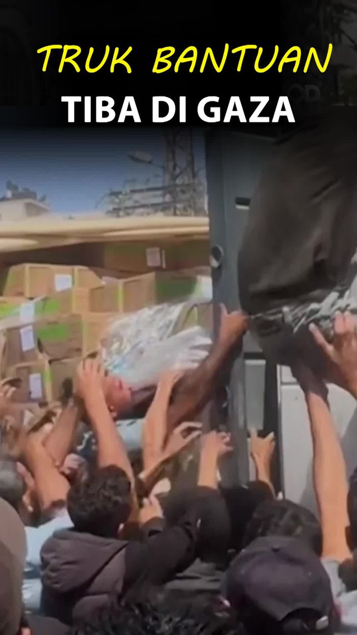 Video: Warga Palestina Serbu Truk Bantuan PBB yang Tiba di Gaza