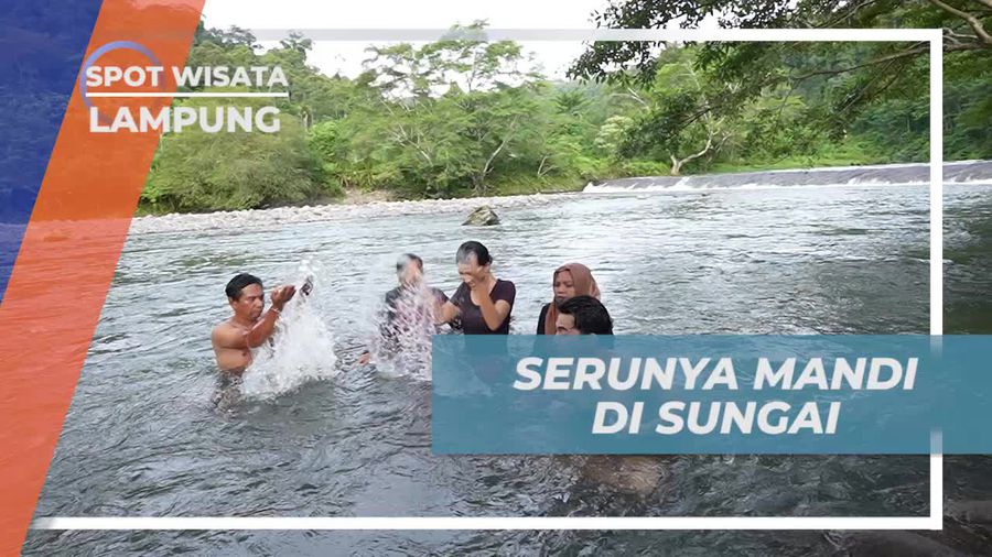 Menikmati Momen Seru Mandi di Sungai Way Bim-Bim Lampung bersama Selebriti  