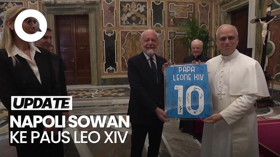 Video Napoli Juara Serie A, Paus Leo Langsung Kasih Wejangan
